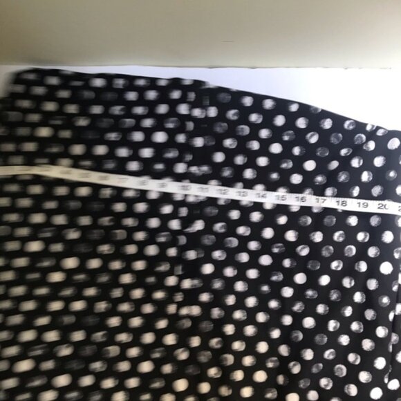 Merona NEW Polka Dot Stretch Shirt Dress Pockets Button Stretch Tunic Minimal L - Picture 12 of 16